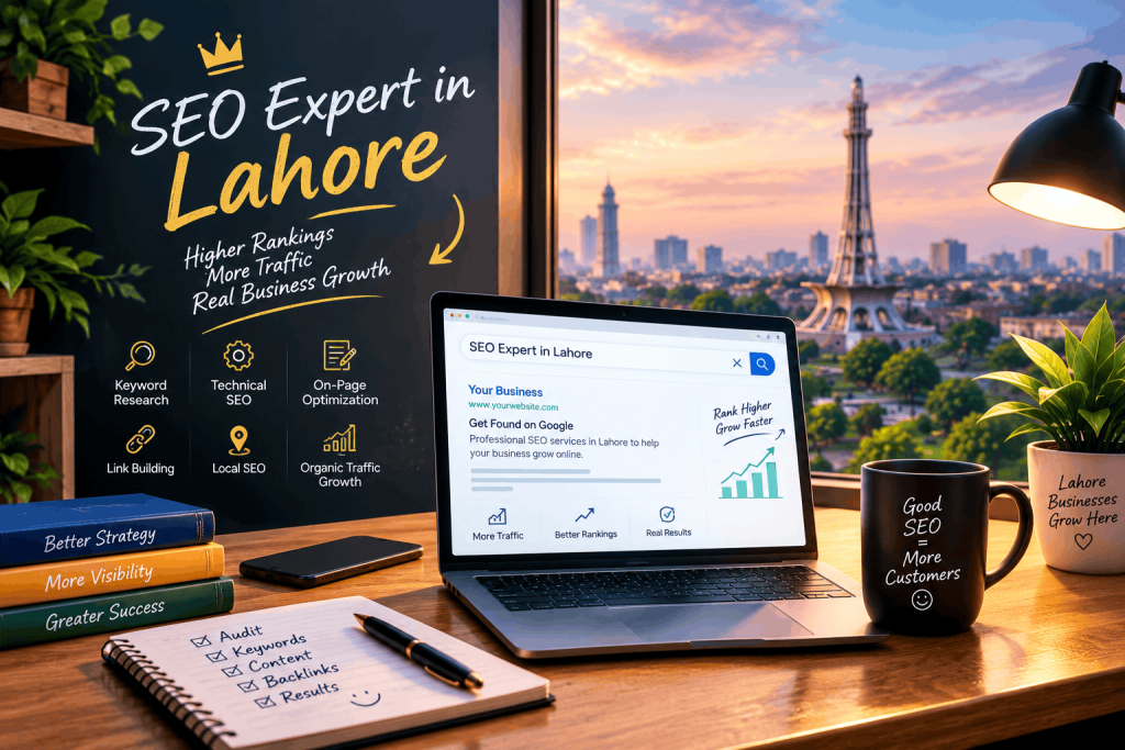 SEO expert in Lahore helping local businesses improve Google rankings and grow organic traffic