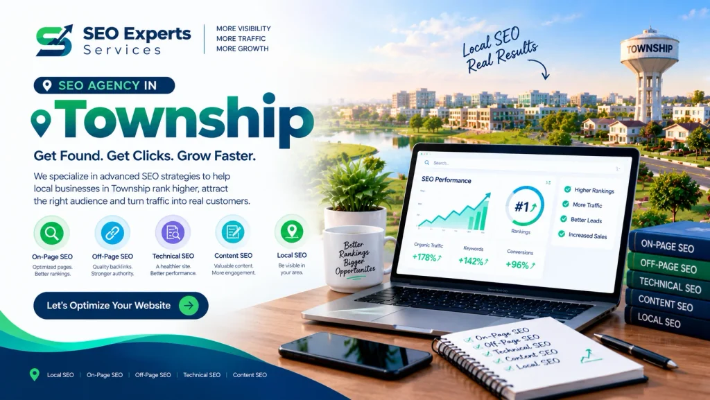 SEO Agency in Township Lahore offering local SEO services to improve Google rankings, organic traffic, and business growth.