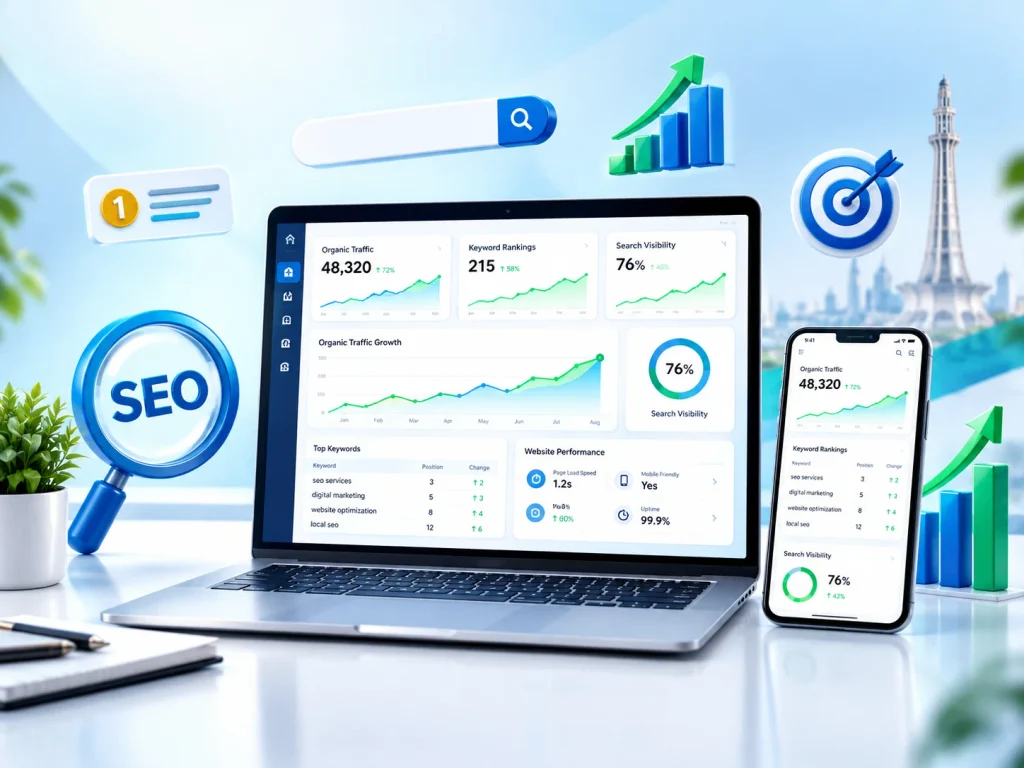 SEO analytics dashboard for SEO Agency in Model Town Lahore