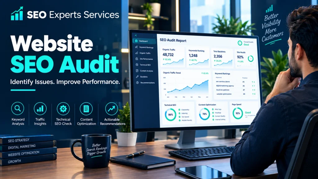 Website SEO audit and performance analysis by SEO Experts Services in Lahore